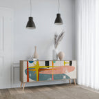 INTERSTELLAR VIBES Aparador de 3 Portas em Efeito Carvalho