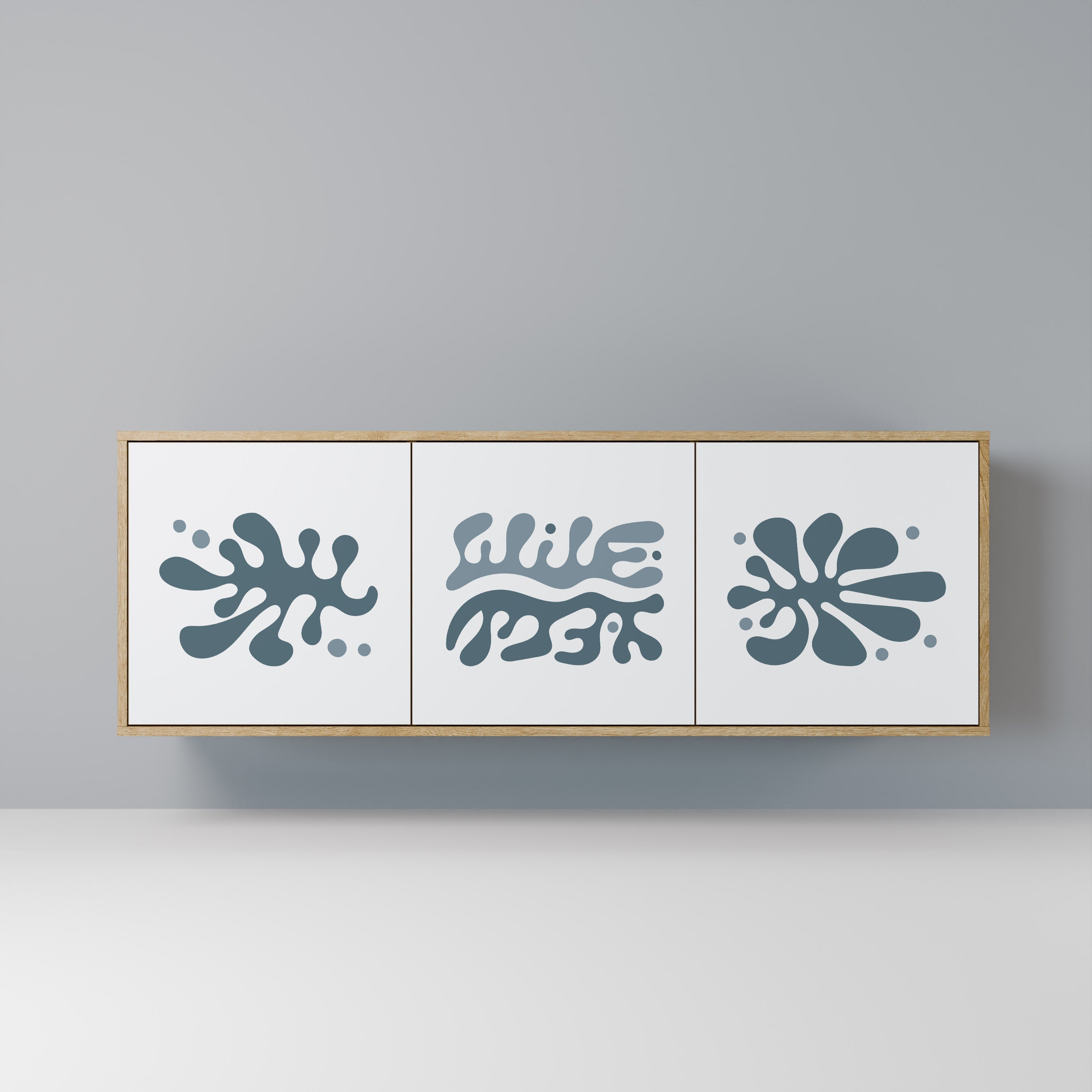 WONDERLAND VEGETATION 3-Door Sideboard in Oak Effect