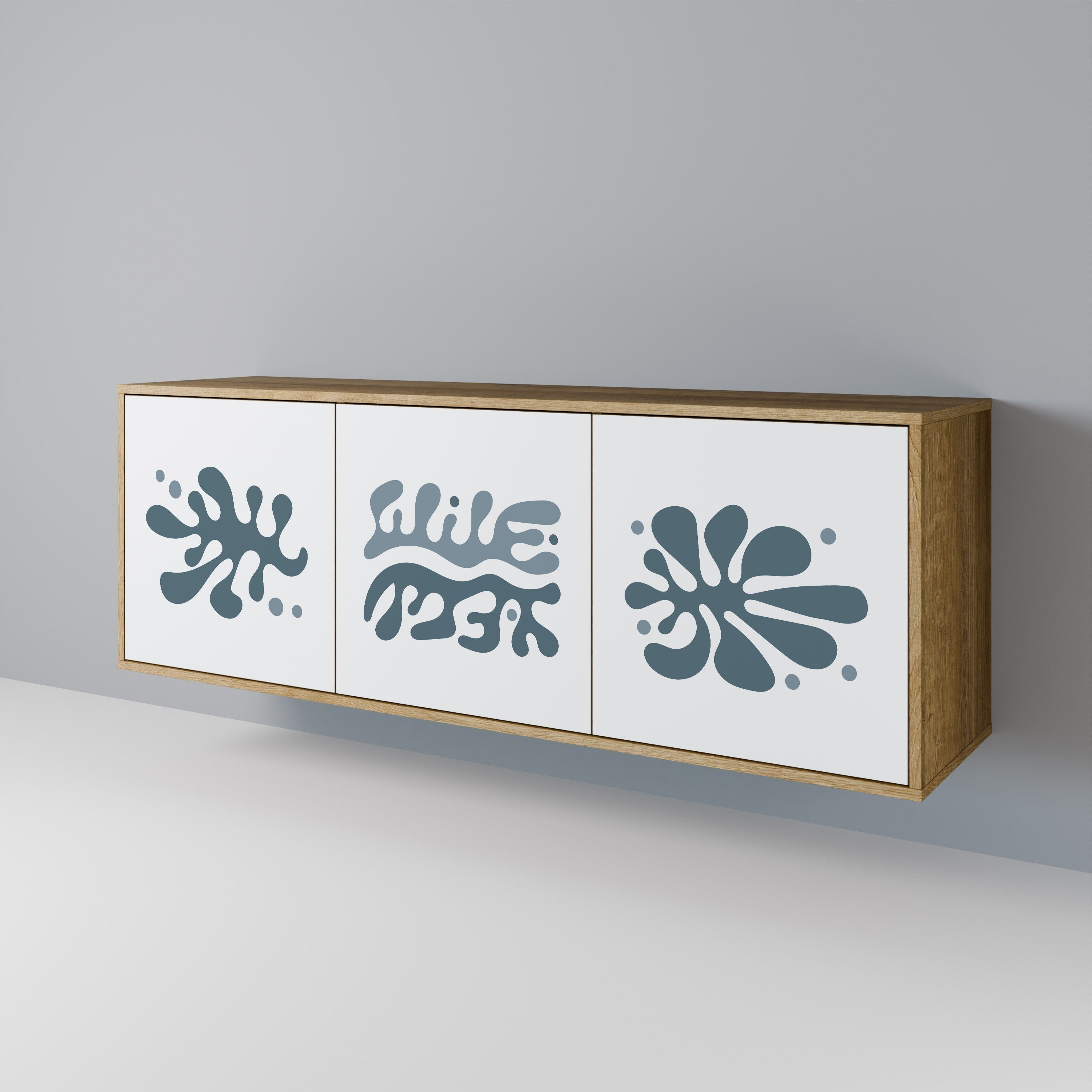 WONDERLAND VEGETATION Aparador de 3 Portas em Efeito Carvalho