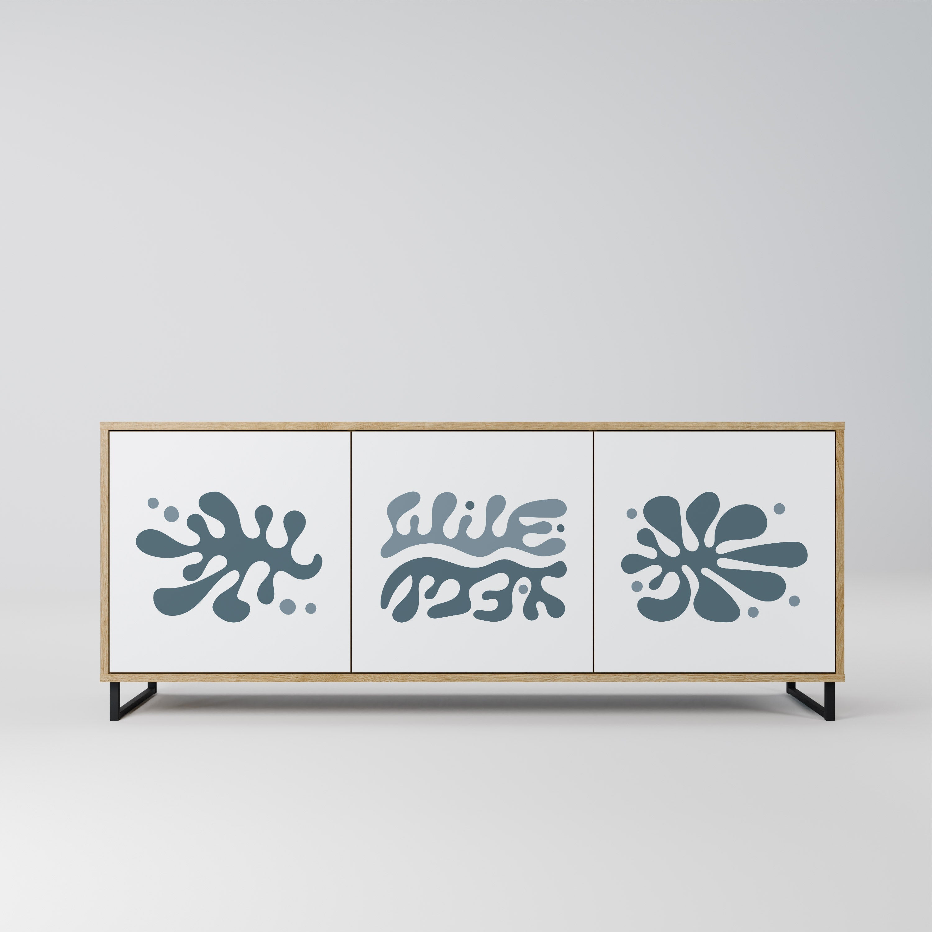 WONDERLAND VEGETATION 3-Door Sideboard in Oak Effect