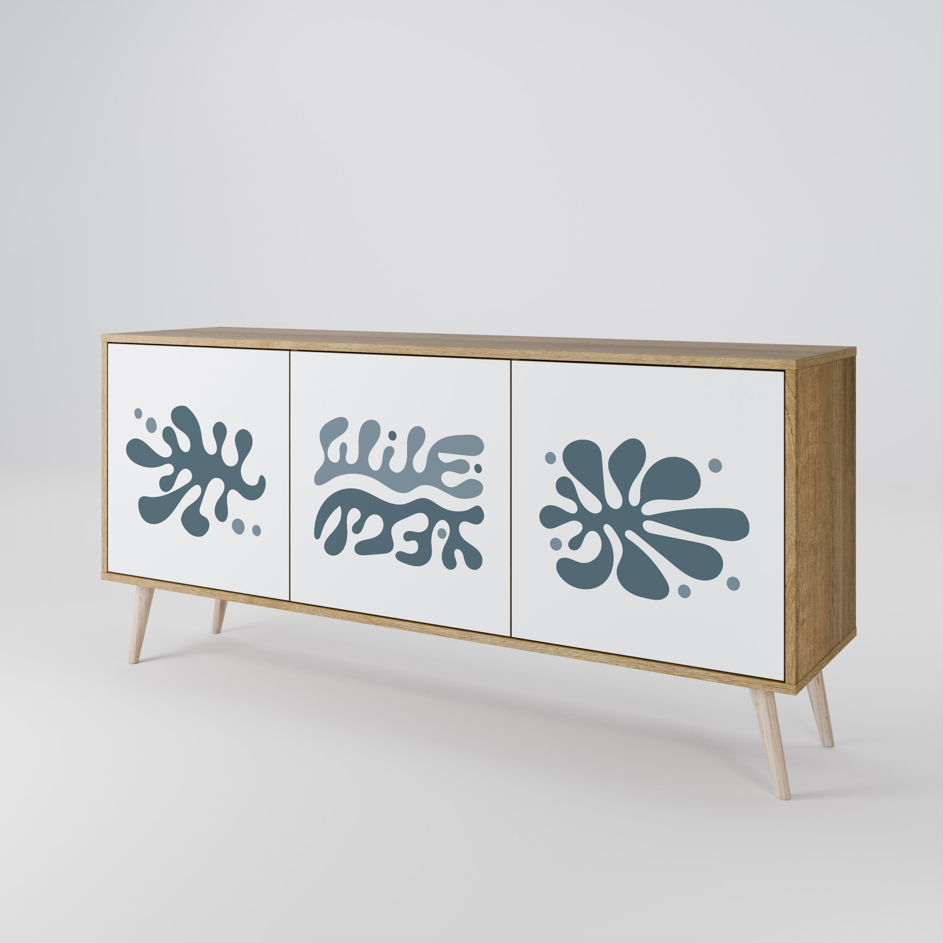 WONDERLAND VEGETATION 3-Door Sideboard in Oak Effect