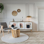 COLORFUL SHAPES Aparador de 3 Portas em Efeito Carvalho