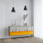 DYED BY ORANGE 3-Door Sideboard in Oak Effect