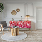 KALEIDOSCOPIC CUBISM Aparador de 3 Portas em Efeito Carvalho