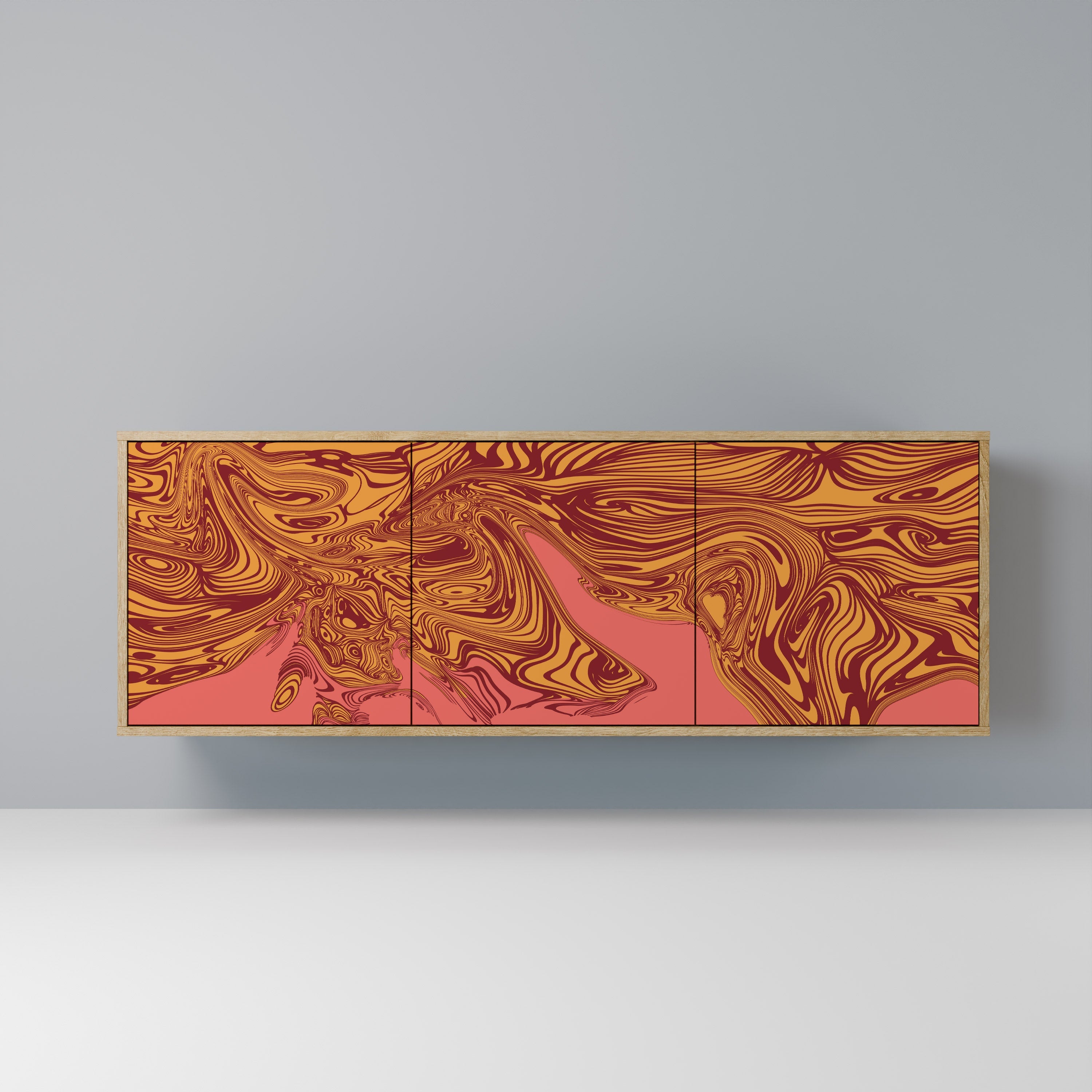 FLOATING THOUGHTS 3-Door Sideboard in Oak Effect