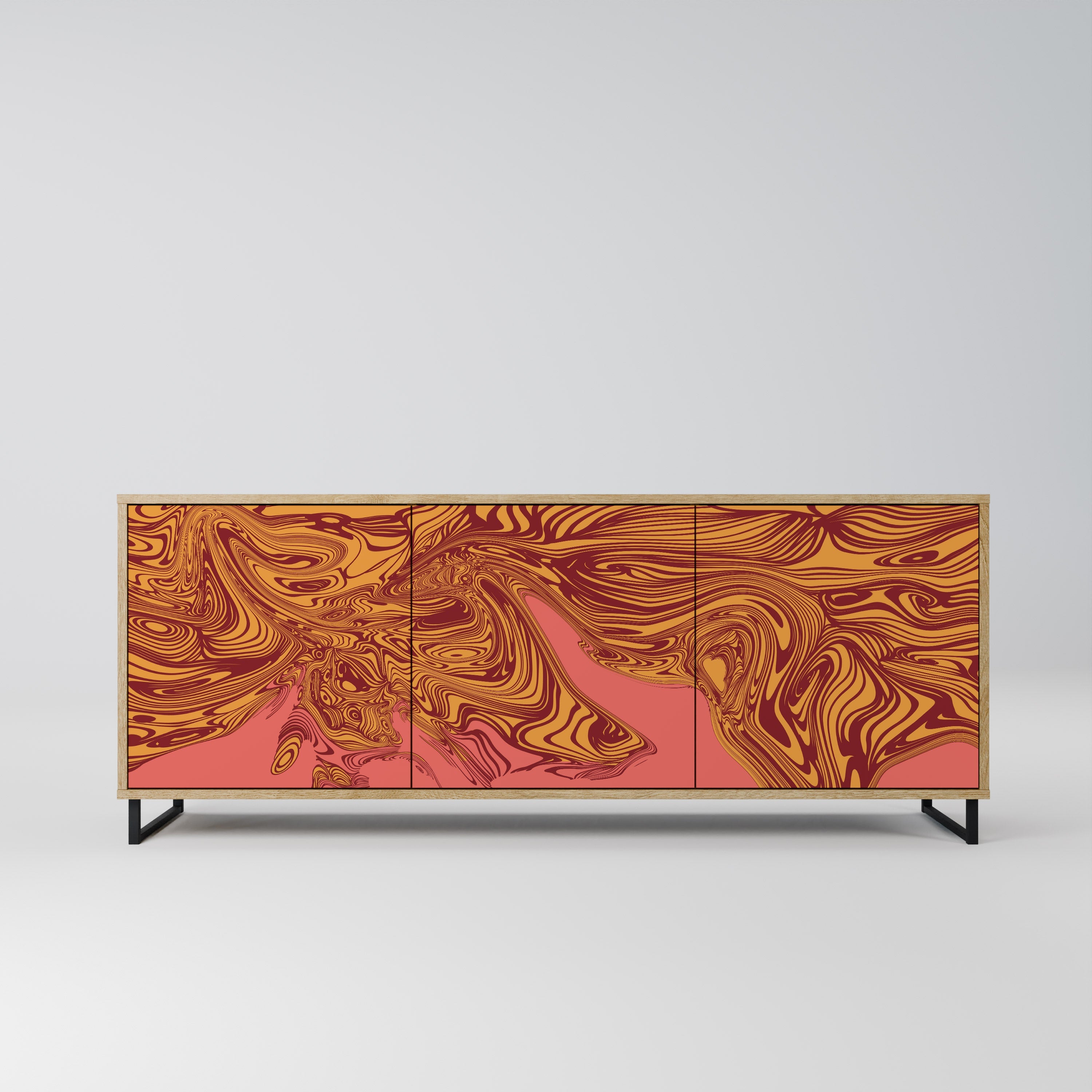 FLOATING THOUGHTS 3-Door Sideboard in Oak Effect