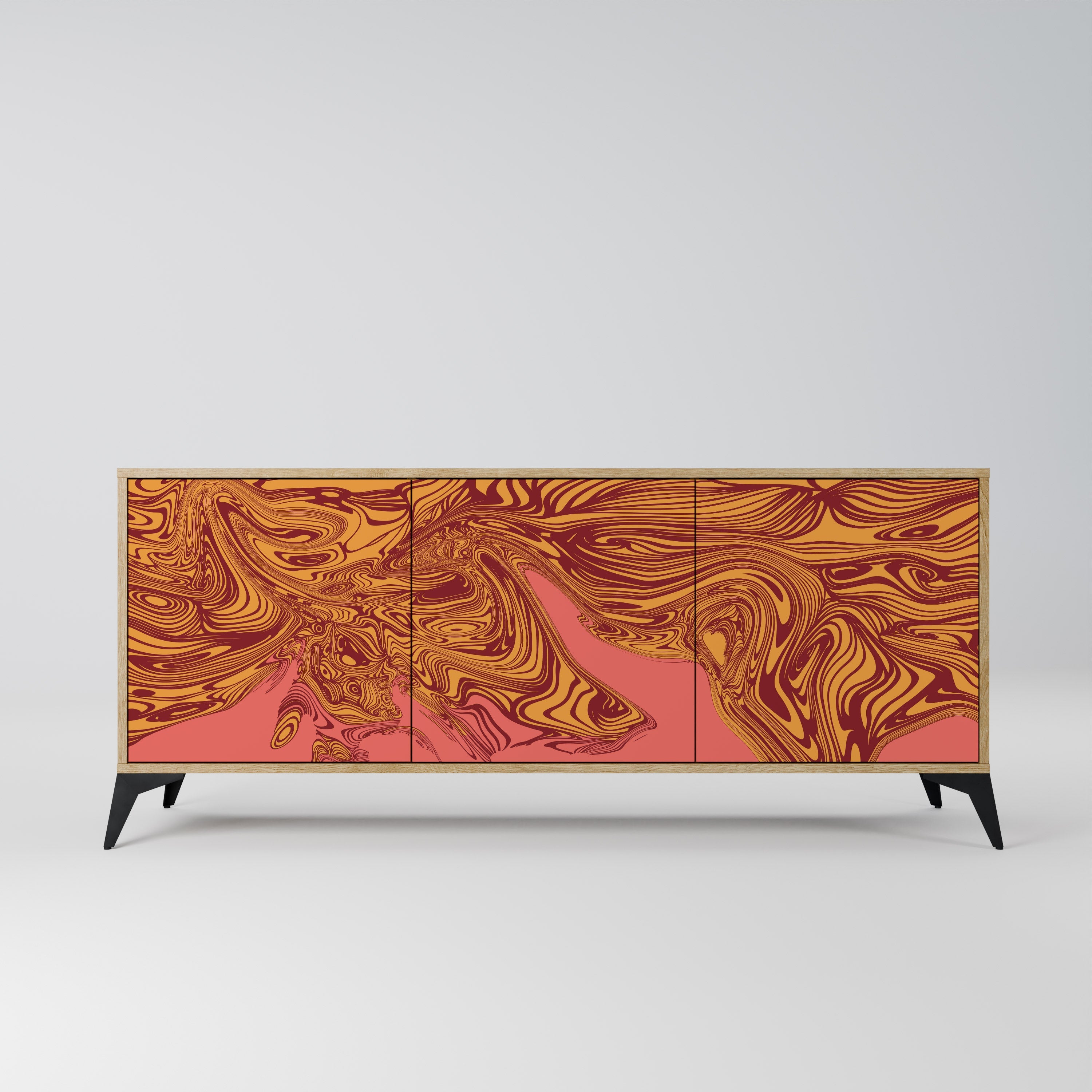 FLOATING THOUGHTS 3-Door Sideboard in Oak Effect