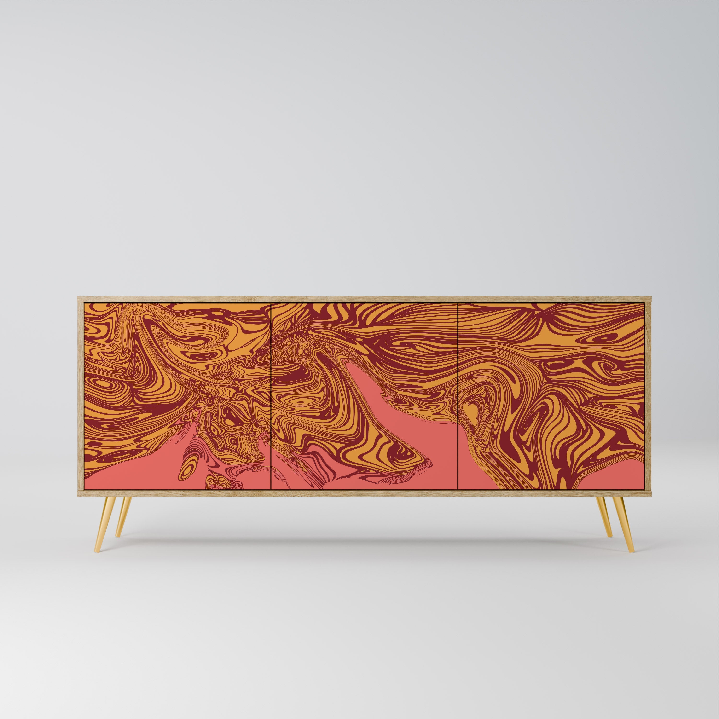 FLOATING THOUGHTS 3-Door Sideboard in Oak Effect
