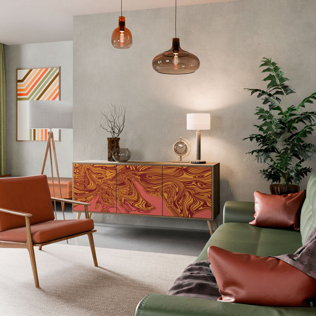 FLOATING THOUGHTS 3-Door Sideboard in Oak Effect