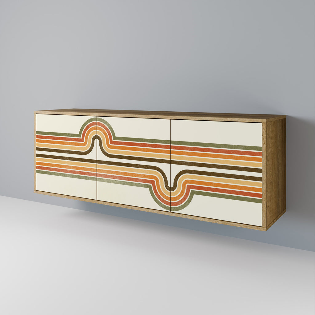 EXCEPTIONAL STREAM 3-Door Sideboard in Oak Effect