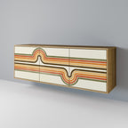 EXCEPTIONAL STREAM 3-Door Sideboard in Oak Effect