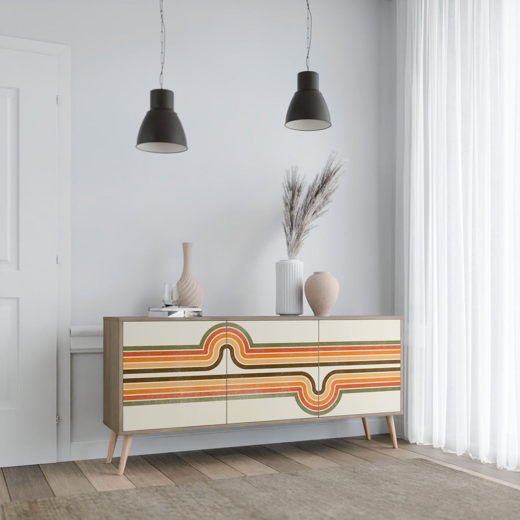 EXCEPTIONAL STREAM 3-Door Sideboard in Oak Effect