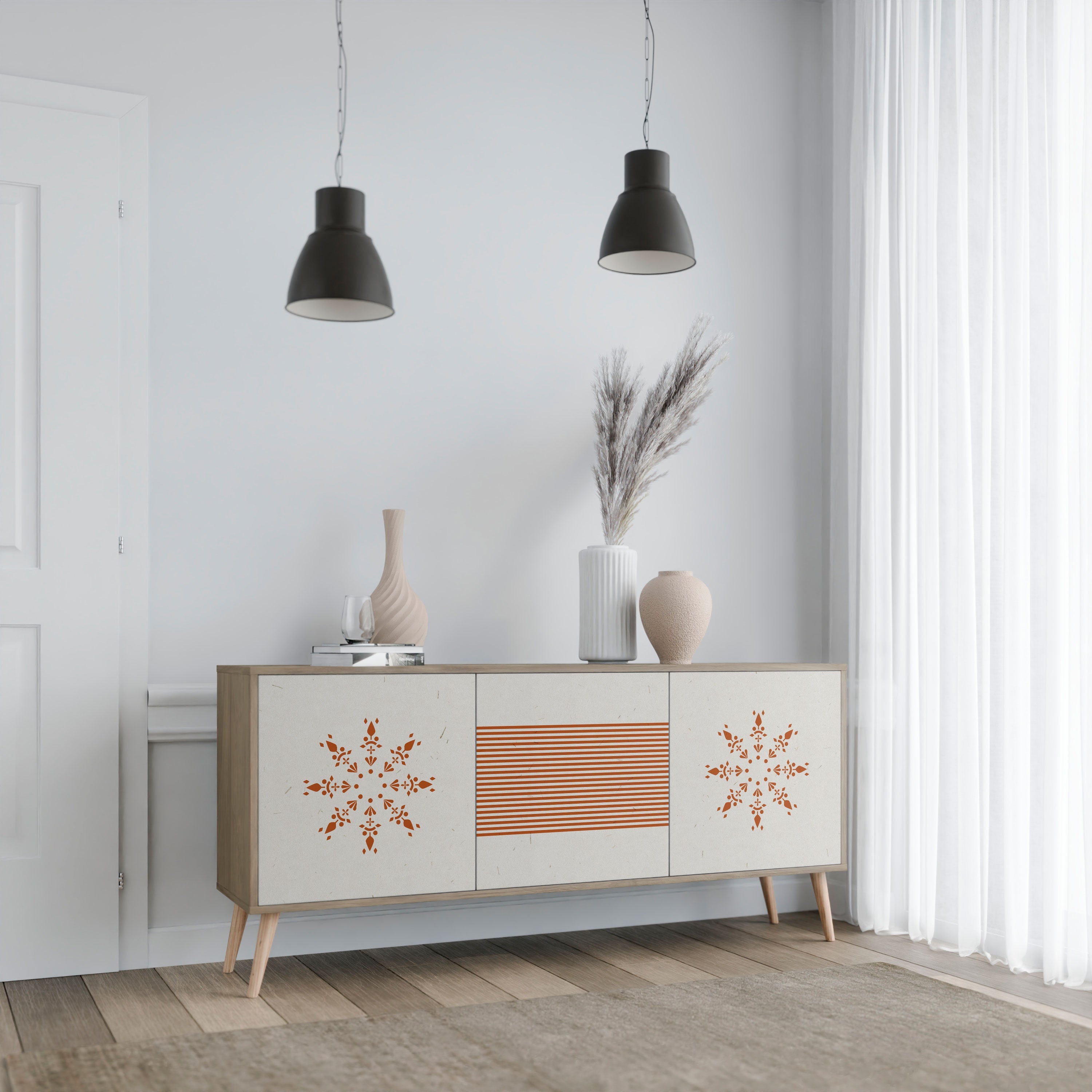 DAILY HARMONY 3-Door Sideboard in Oak Effect