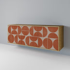 REPETITION COMPULSION Aparador de 3 Portas em Efeito Carvalho