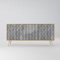 WAVES OF CONCRETE 3-Door Sideboard in Oak Effect