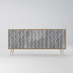 WAVES OF CONCRETE 3-Door Sideboard in Oak Effect