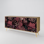 FLORAL WHISPER 3-Door Sideboard in Oak Effect
