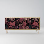 FLORAL WHISPER 3-Door Sideboard in Oak Effect