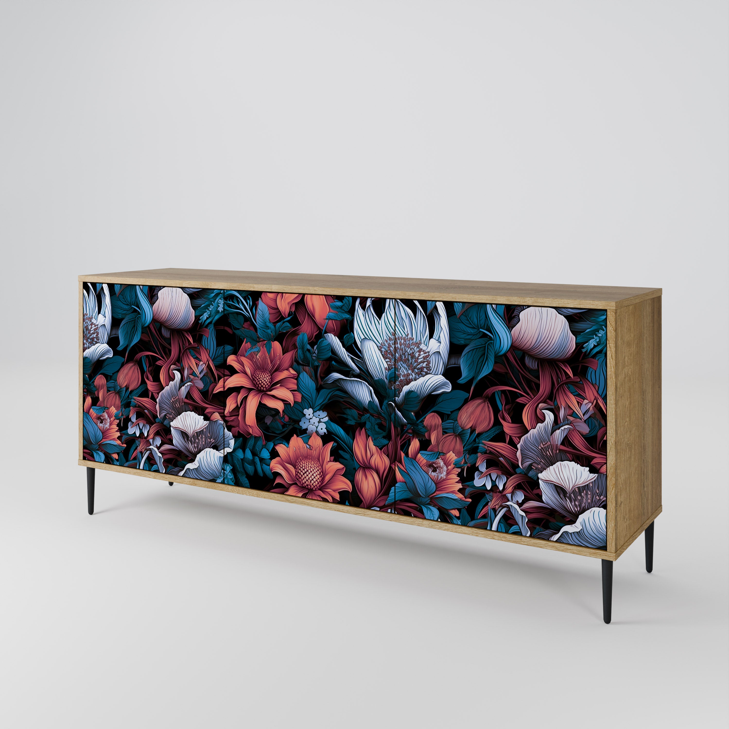 ETHEREAL BLOSSOMS 3-Door Sideboard