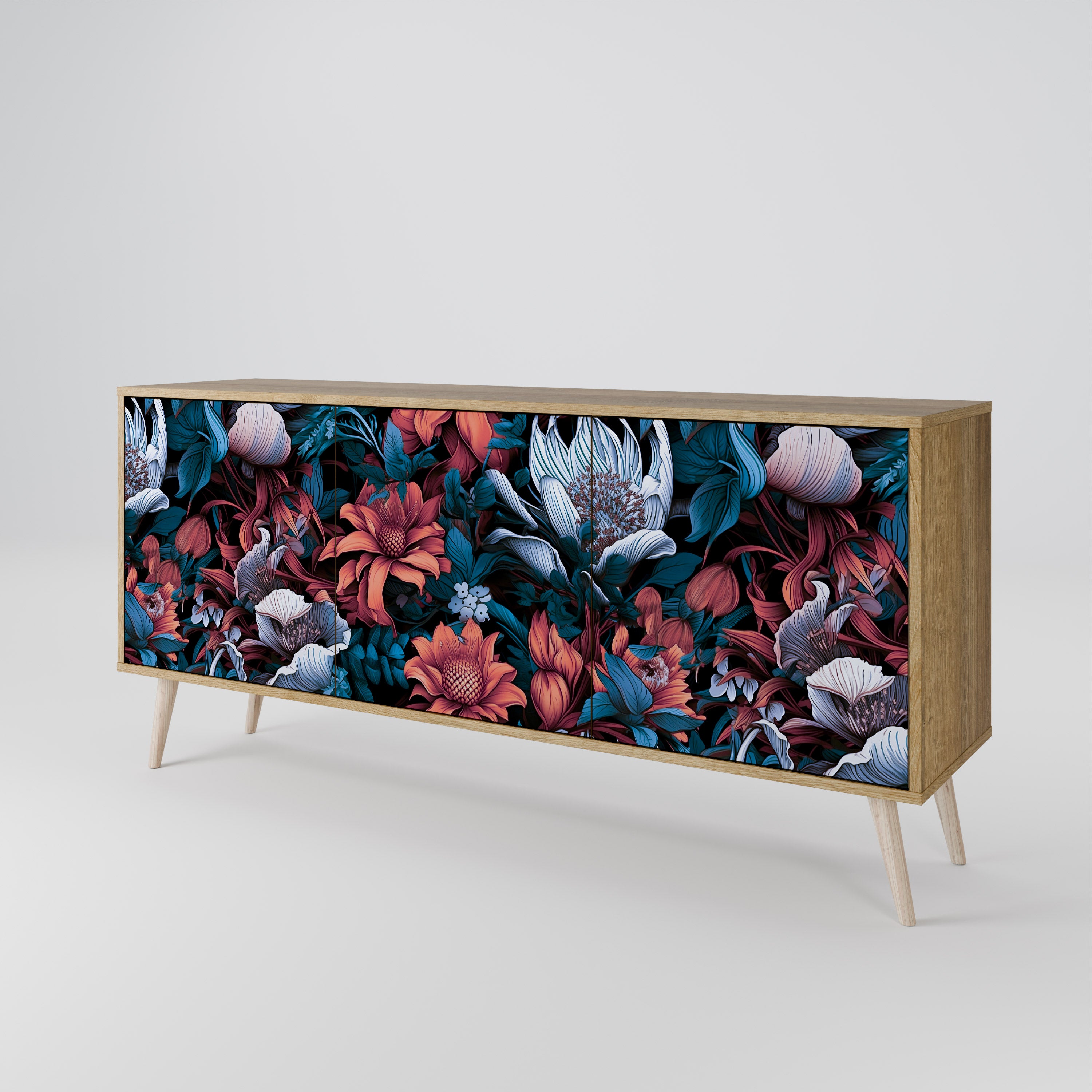 ETHEREAL BLOSSOMS 3-Door Sideboard