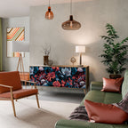 ETHEREAL BLOSSOMS Aparador de 3 Portas em Efeito Carvalho