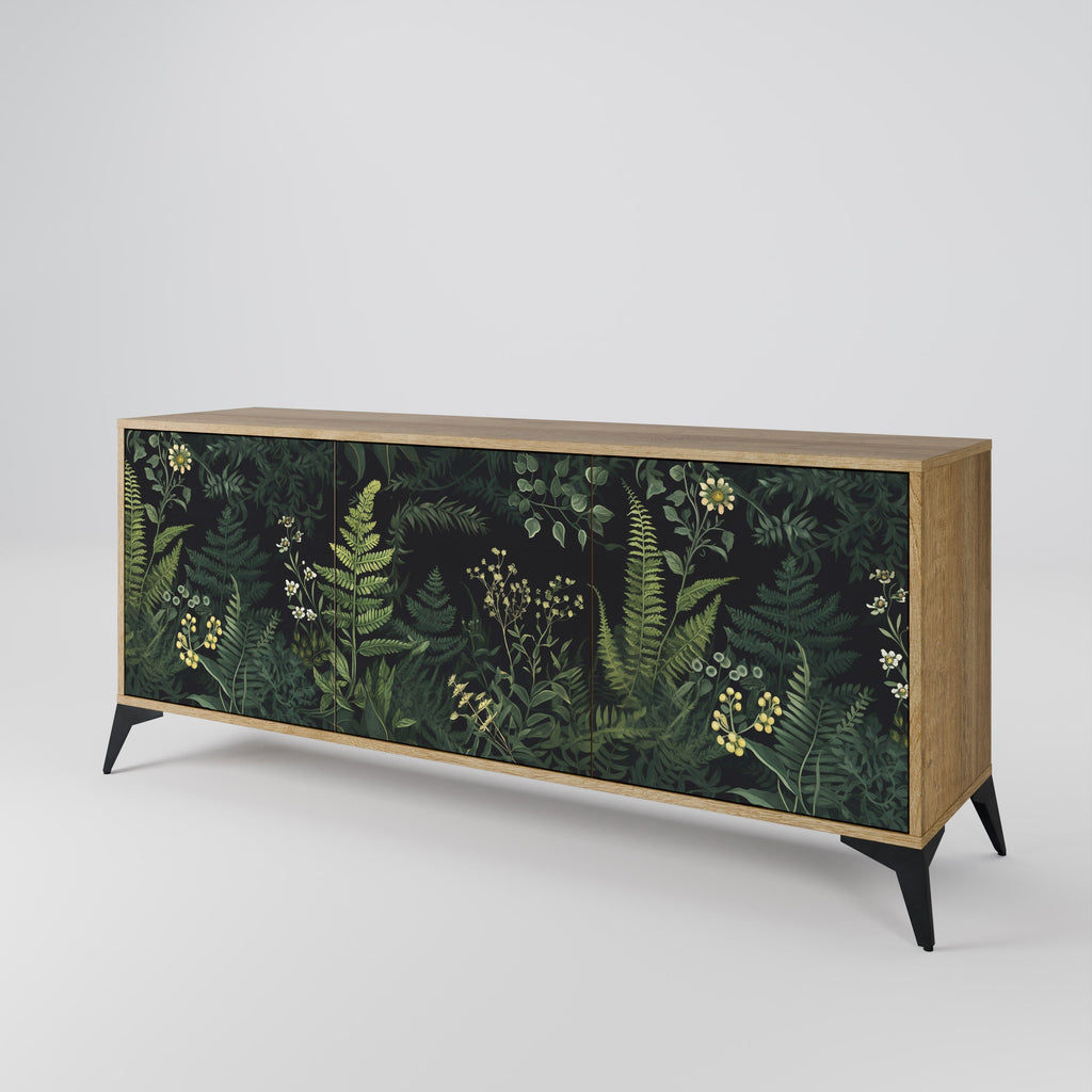 FERN FLOWERS 3-Door Sideboard in Oak Effect