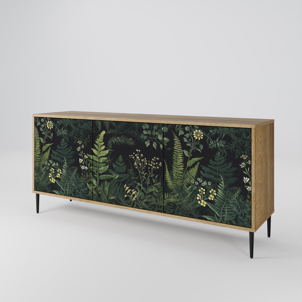 FERN FLOWERS 3-Door Sideboard in Oak Effect