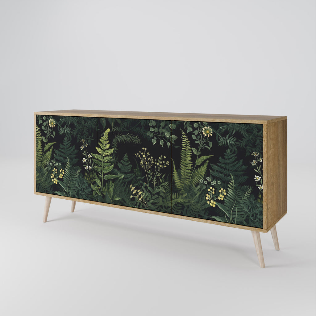 FERN FLOWERS 3-Door Sideboard in Oak Effect