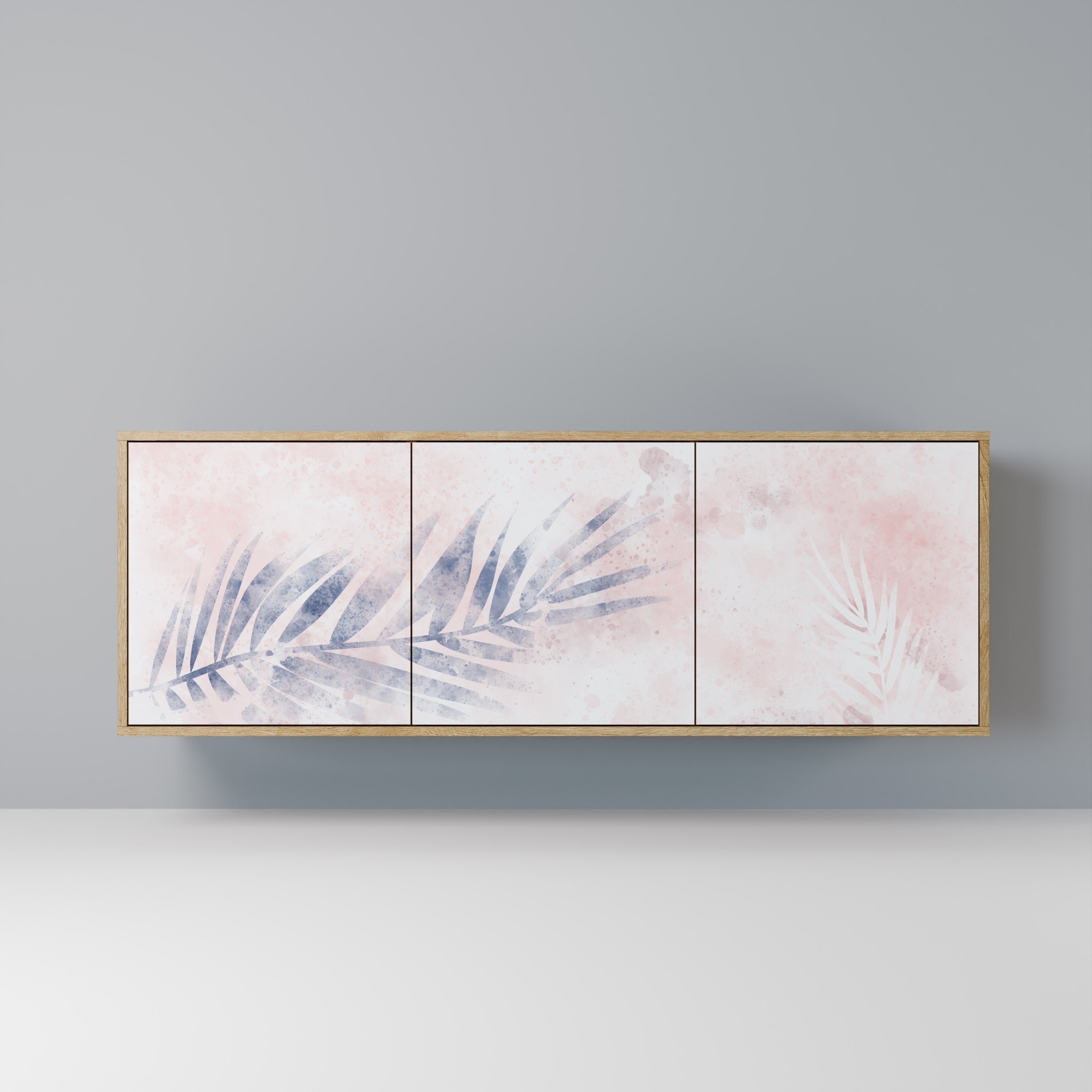 TIMELESS FLOAT Aparador de 3 Portas em Efeito Carvalho