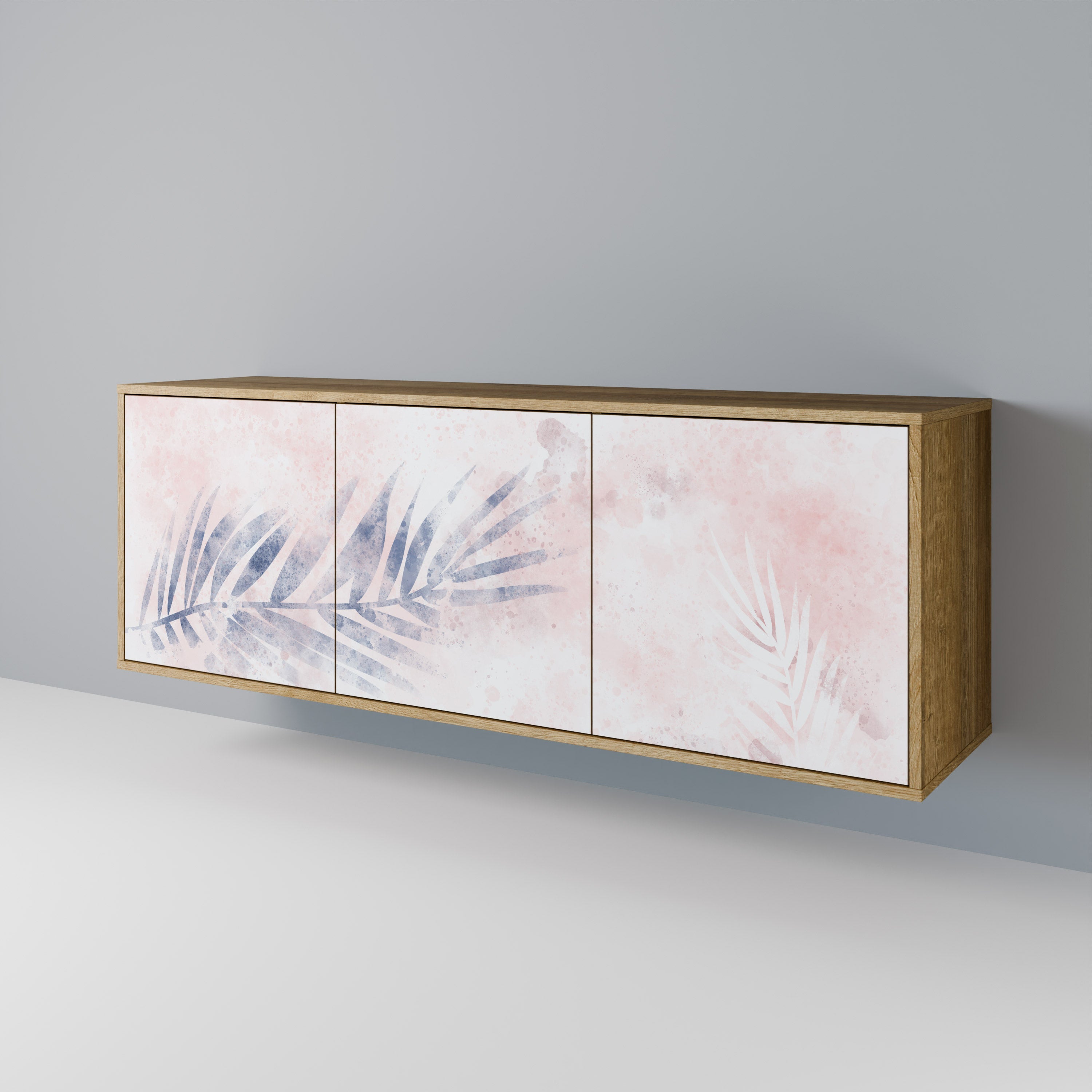 TIMELESS FLOAT Aparador de 3 Portas em Efeito Carvalho