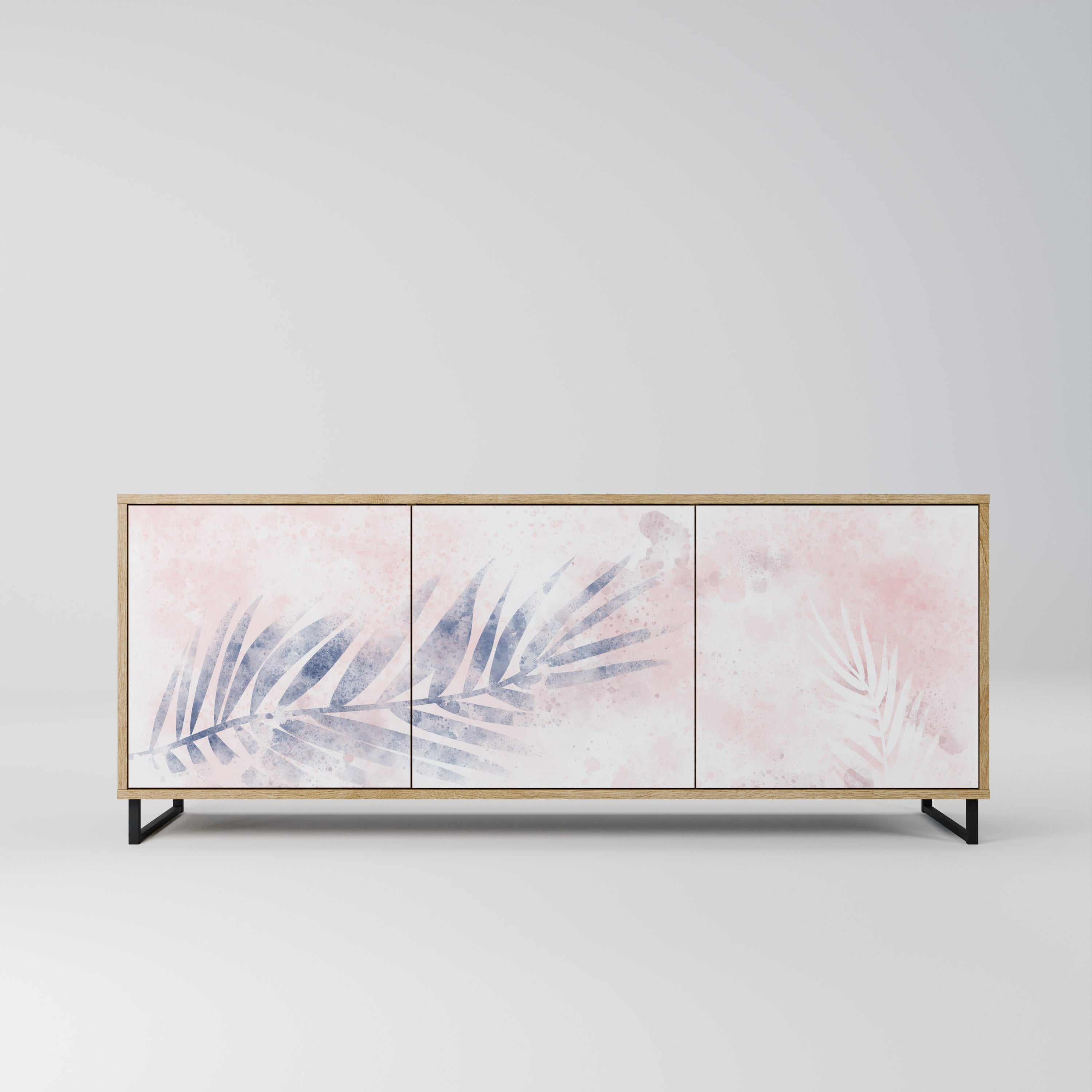 TIMELESS FLOAT Aparador de 3 Portas em Efeito Carvalho