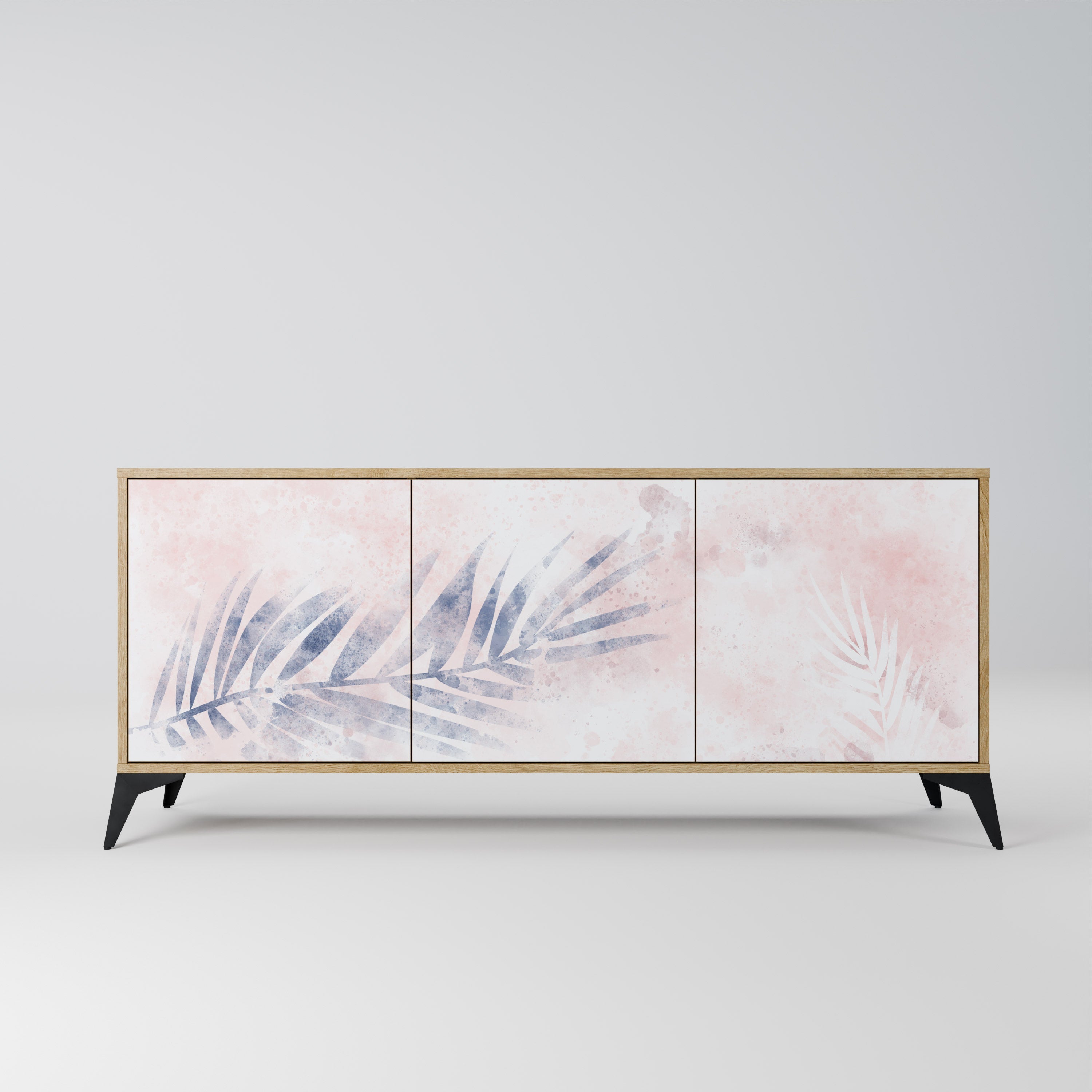 TIMELESS FLOAT Aparador de 3 Portas em Efeito Carvalho