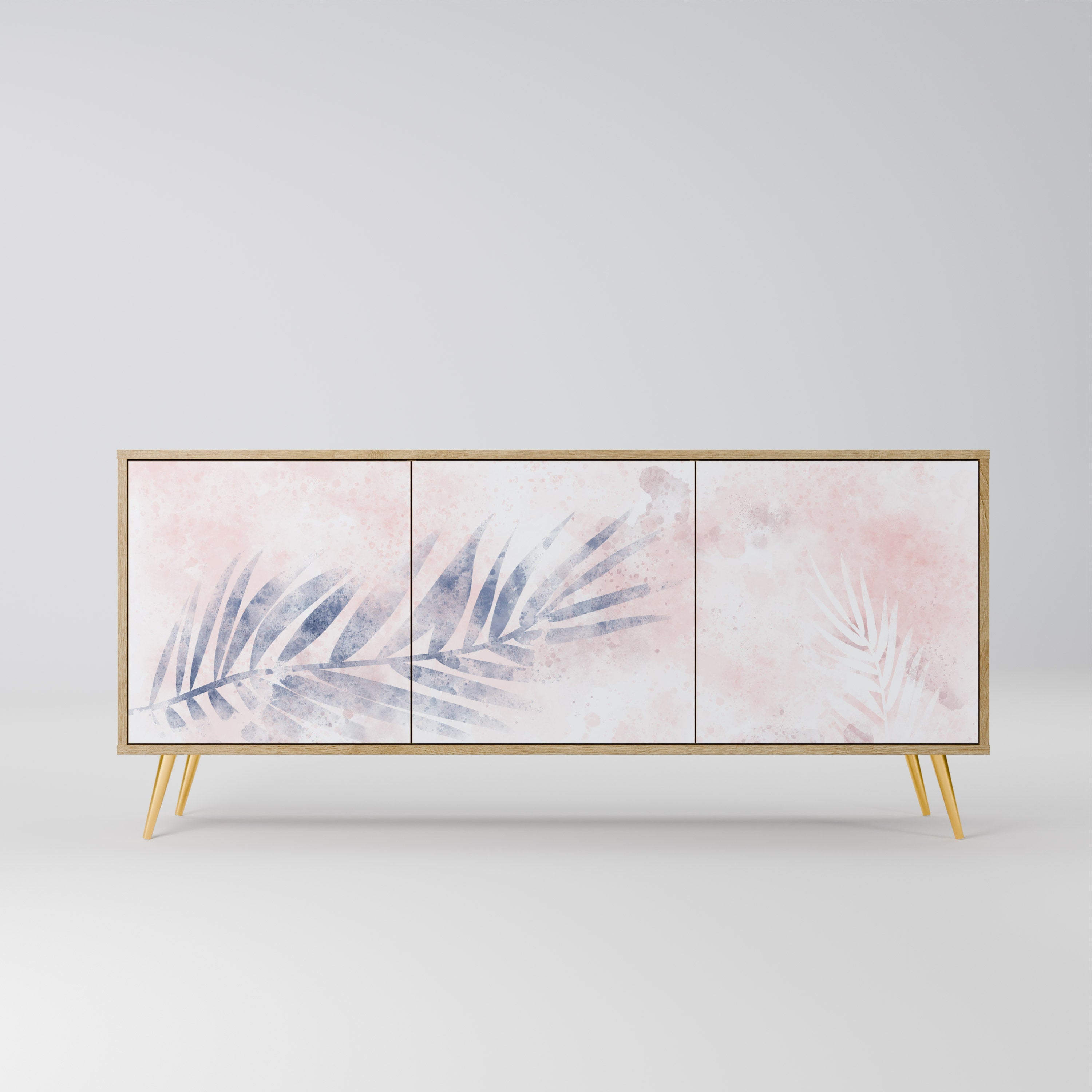 TIMELESS FLOAT Aparador de 3 Portas em Efeito Carvalho