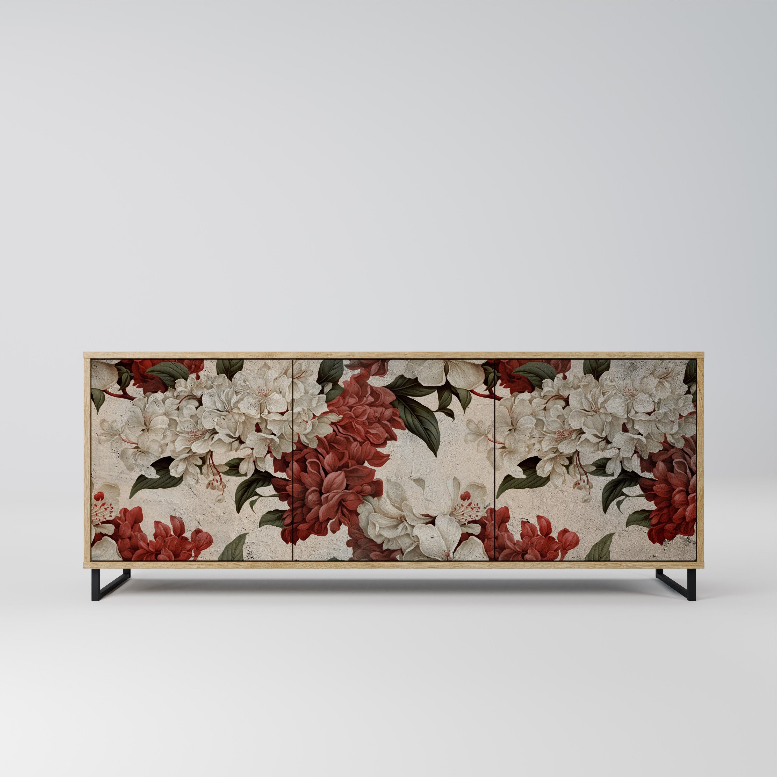 EPHEMERAL DAYS Aparador de 3 Portas em Efeito Carvalho