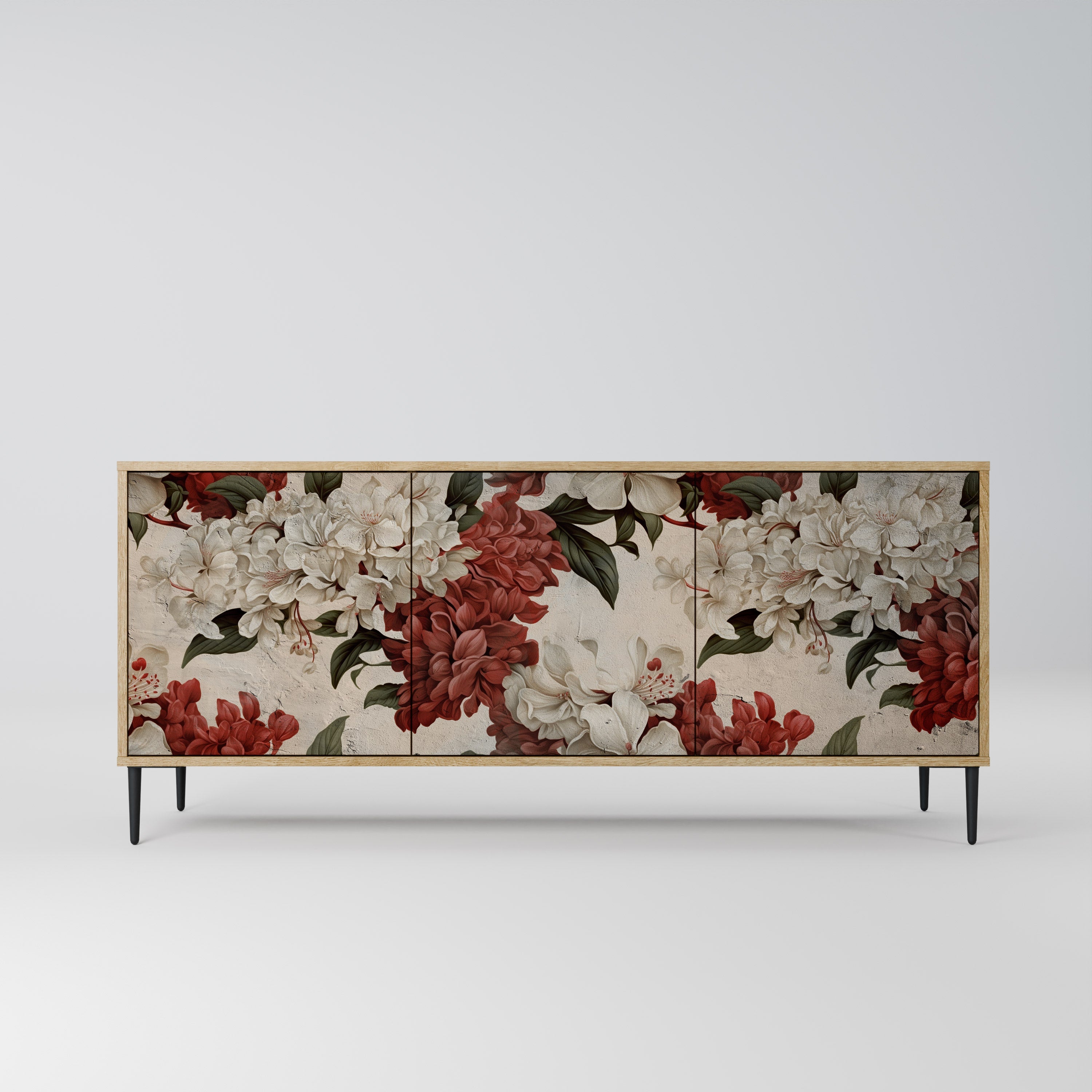 EPHEMERAL DAYS Aparador de 3 Portas em Efeito Carvalho