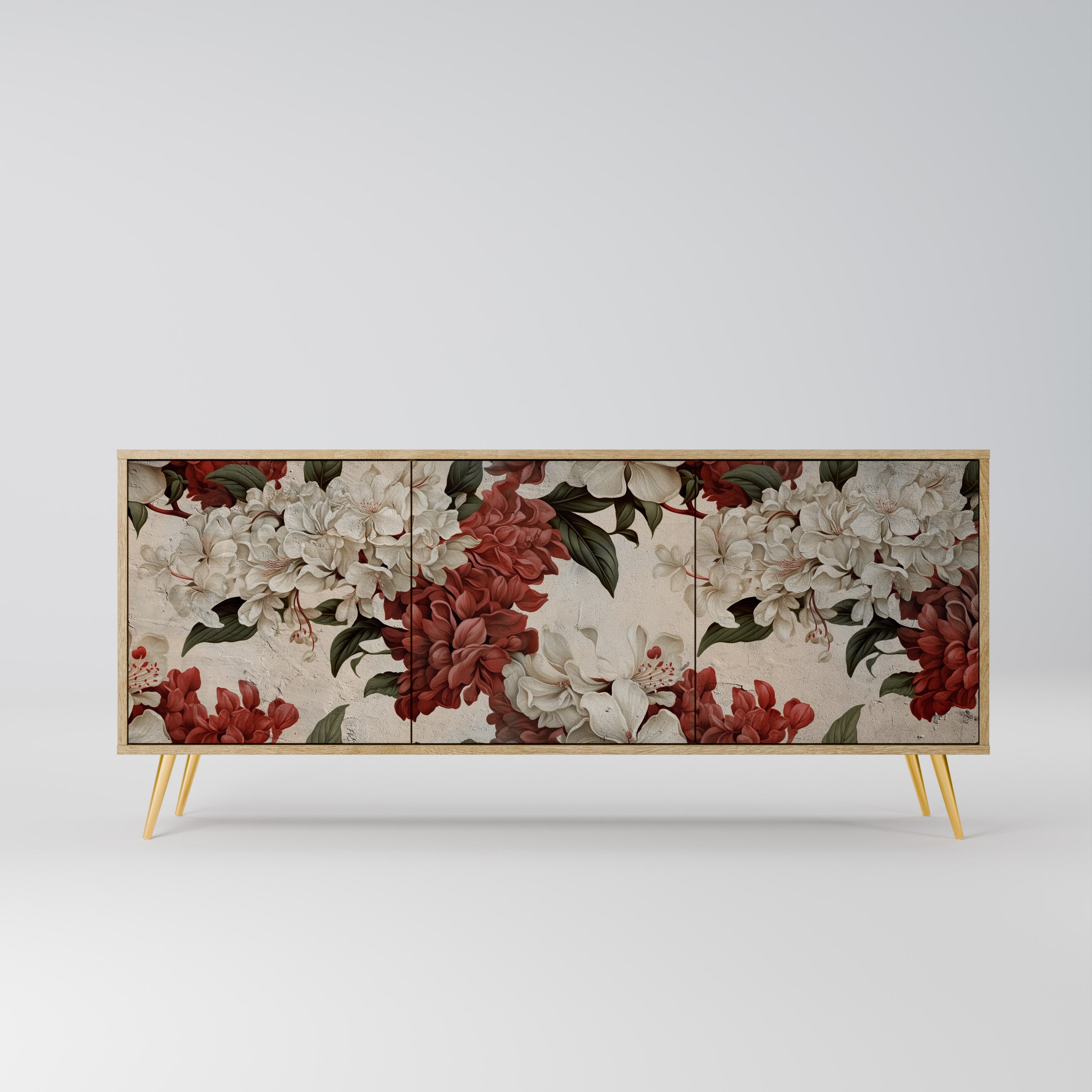 EPHEMERAL DAYS Aparador de 3 Portas em Efeito Carvalho