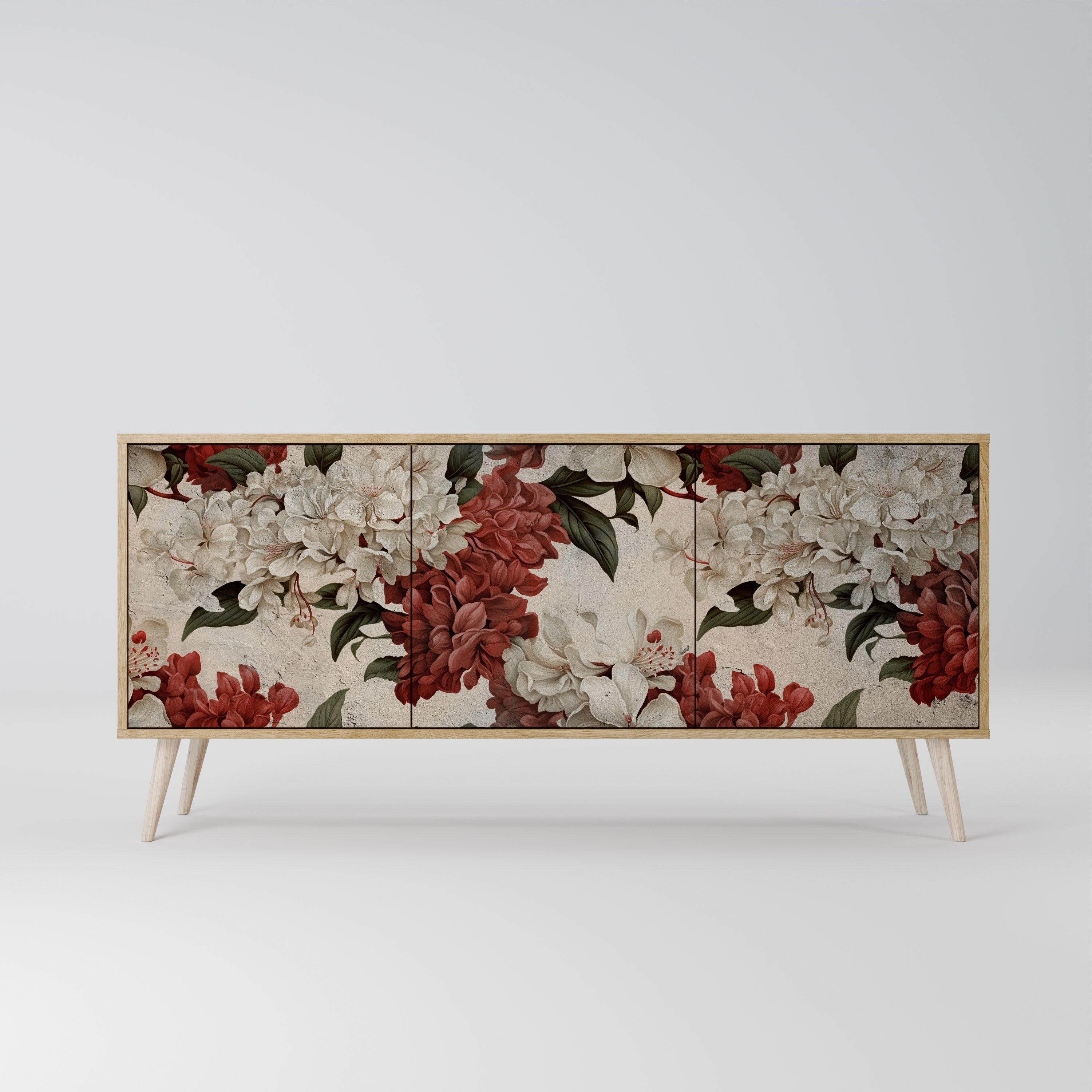 EPHEMERAL DAYS Aparador de 3 Portas em Efeito Carvalho