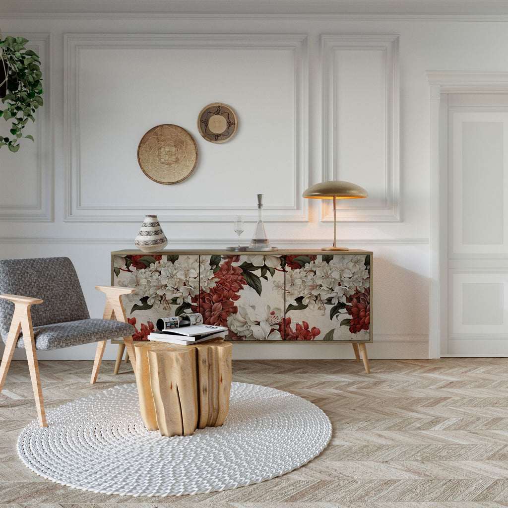 EPHEMERAL DAYS Aparador de 3 Portas em Efeito Carvalho