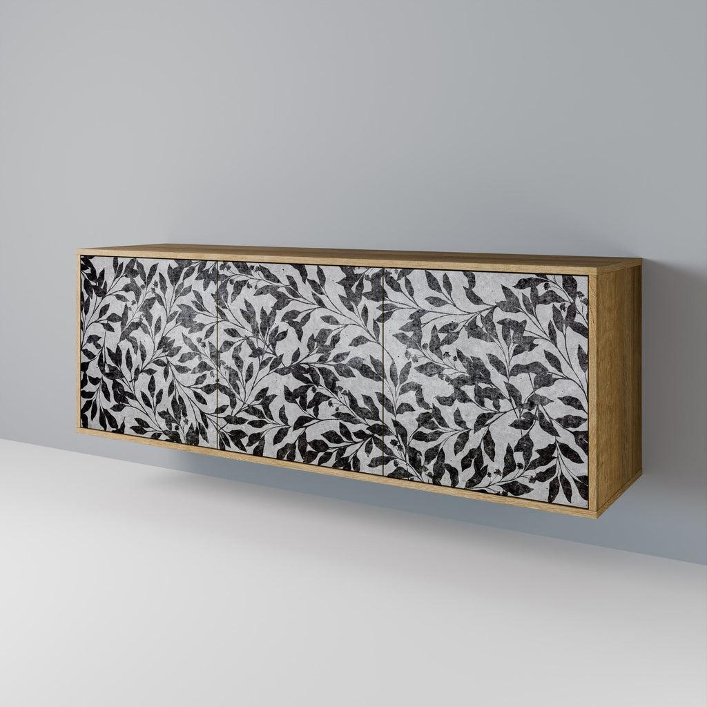 CHARCOAL SPROUT Aparador de 3 Portas em Efeito Carvalho