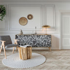 CHARCOAL SPROUT Aparador de 3 Portas em Efeito Carvalho