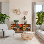 RADIANT FLORA Aparador de 3 Portas em Efeito Carvalho