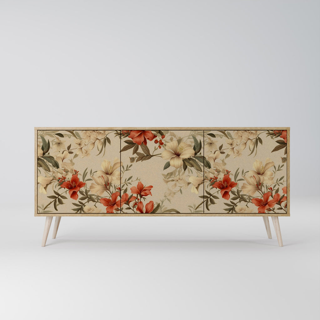 BLOOMING HARMONY Aparador de 3 Portas em Efeito Carvalho