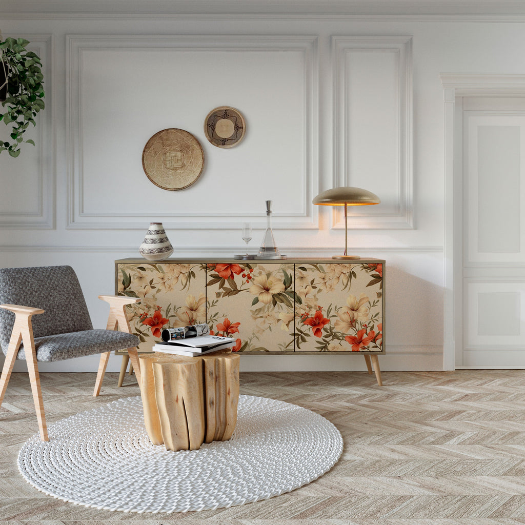 BLOOMING HARMONY Aparador de 3 Portas em Efeito Carvalho