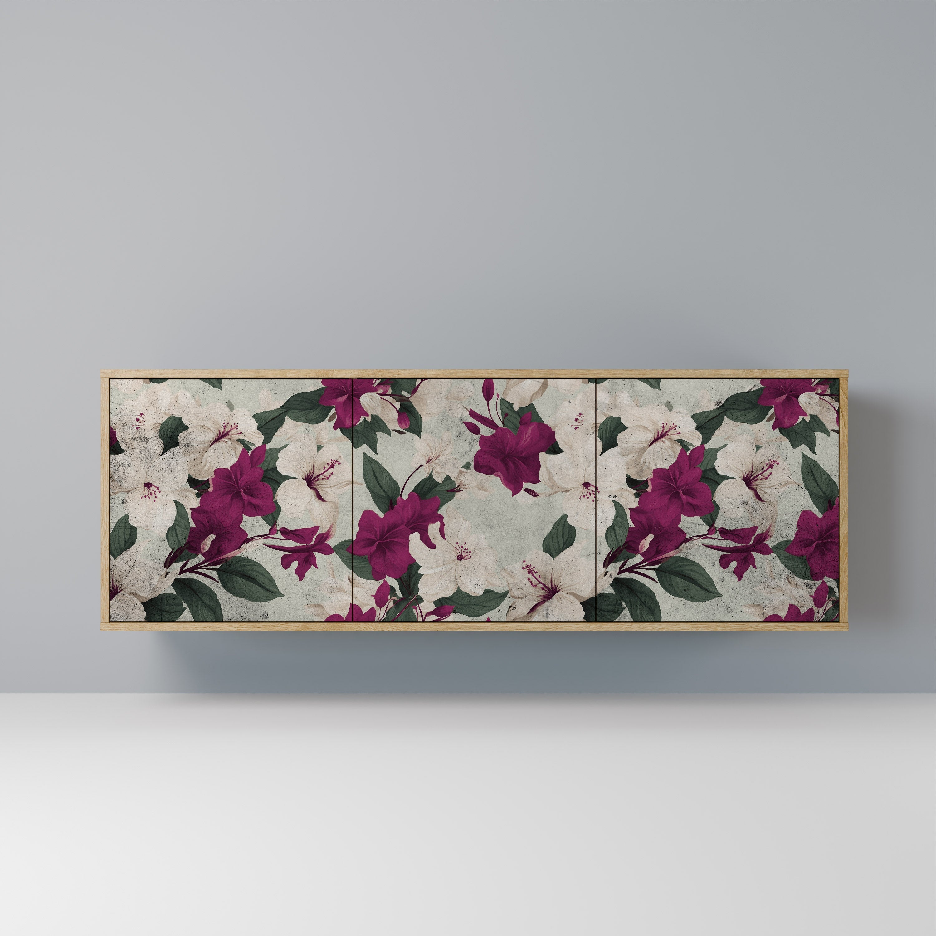 FLOWERET DREAM Aparador de 3 Portas em Efeito Carvalho