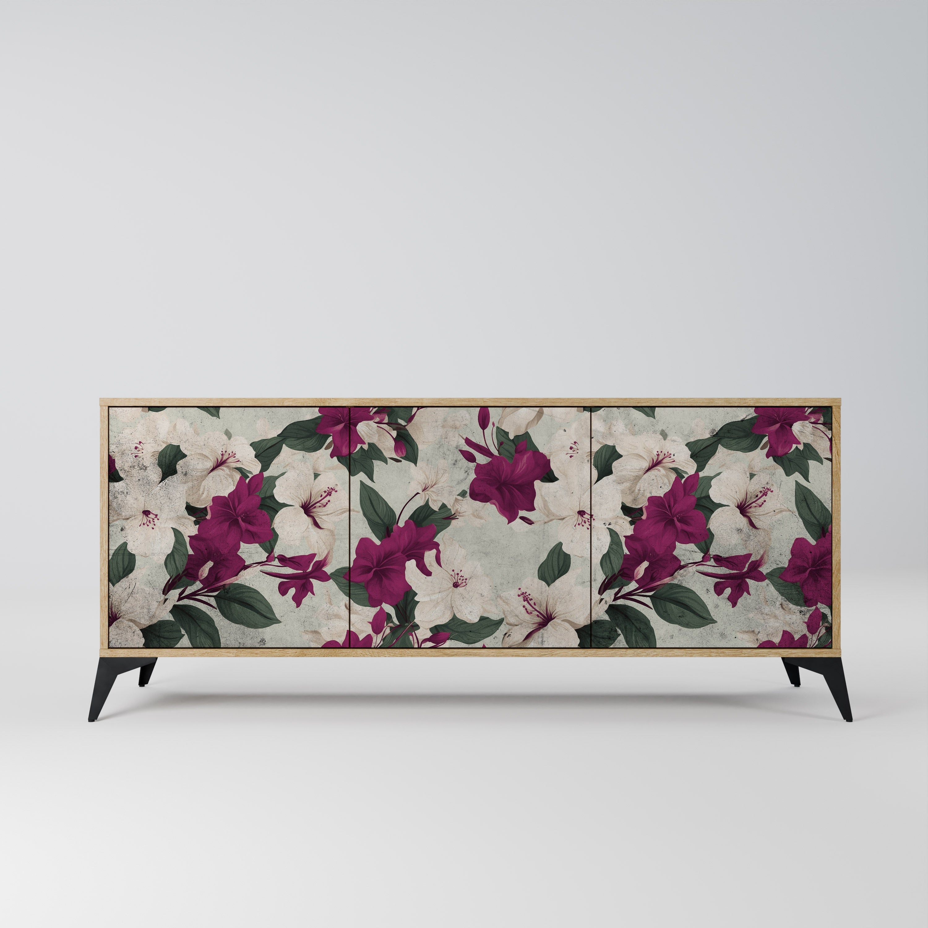 FLOWERET DREAM Aparador de 3 Portas em Efeito Carvalho