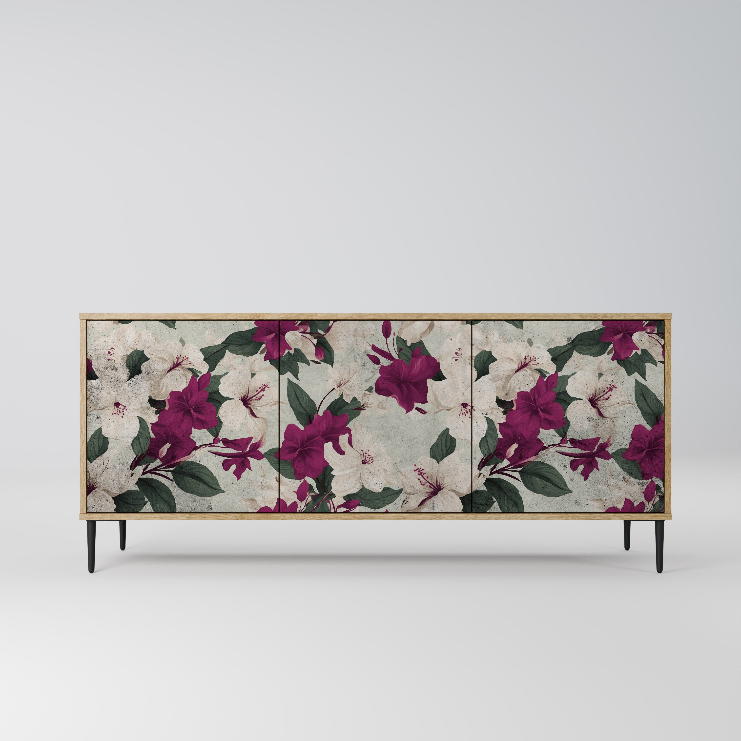 FLOWERET DREAM Aparador de 3 Portas em Efeito Carvalho