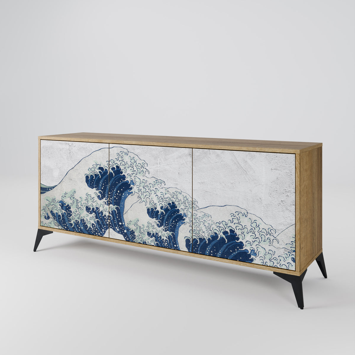 THE GREAT WAVE AT KANAGAWA 3-Door Sideboard