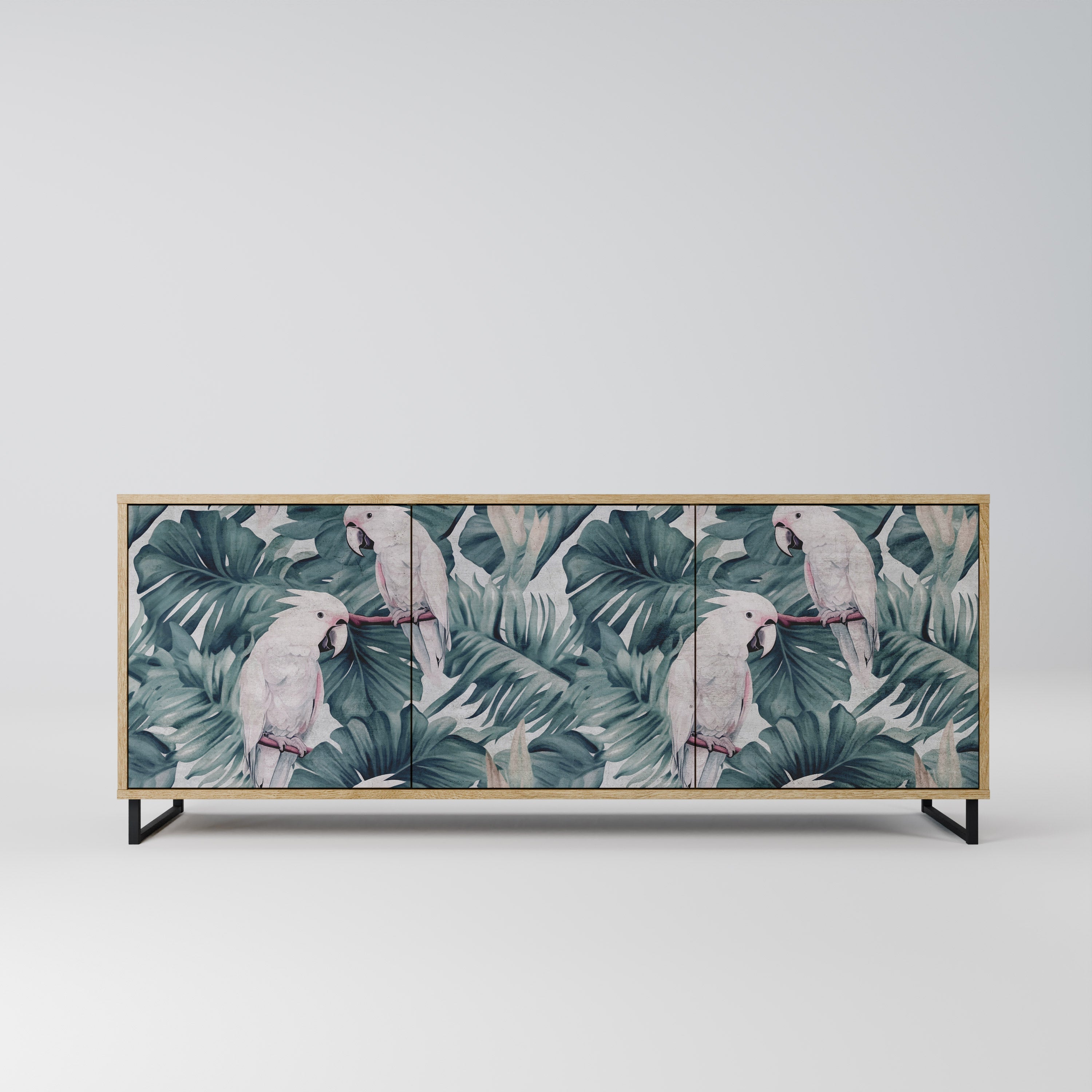 POPINJAY LOOK Aparador de 3 Portas em Efeito Carvalho