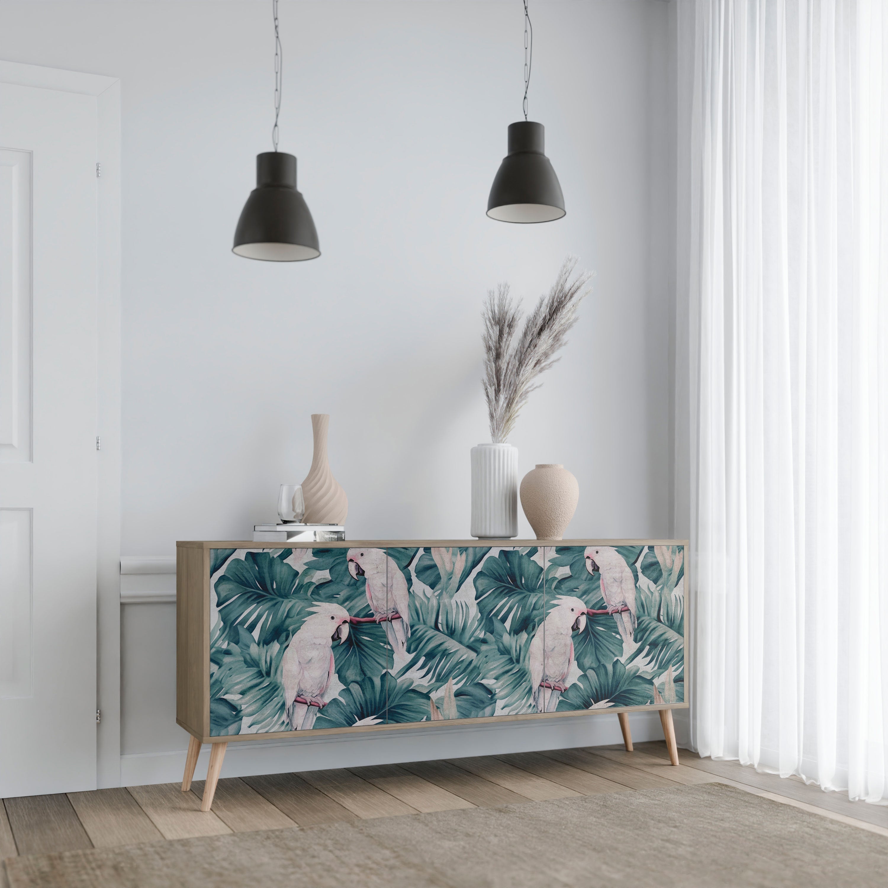 POPINJAY LOOK Aparador de 3 Portas em Efeito Carvalho