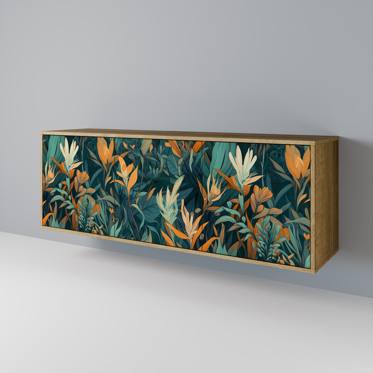 FLORAL SERENITY Aparador de 3 Portas